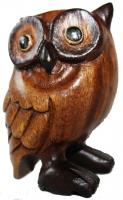 Bild zum Artikel: SCHÖNE EULE STATUETTE ZU 100% AUS HOLZ GESCHNITZT MASSIV HANDARBEIT CA.12x7x7 CM