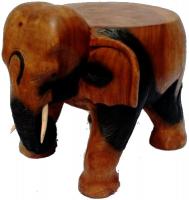 Bild zum Artikel: Elefantenhocker Blumensäule Hocker Holz zu 100% handgeschnitzt 38 x 35 cm